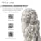 Glitzhome® 20.75" MGO White Guardian Lion Sitting Statue